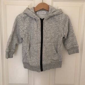 Grey Everlane zip up hoodie sweatshirt 2T